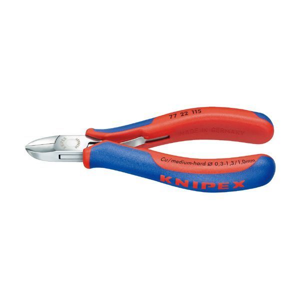 KNIPEX クニペックス エレクトロニクスニッパー コンフォート 全長115mm 7722-115