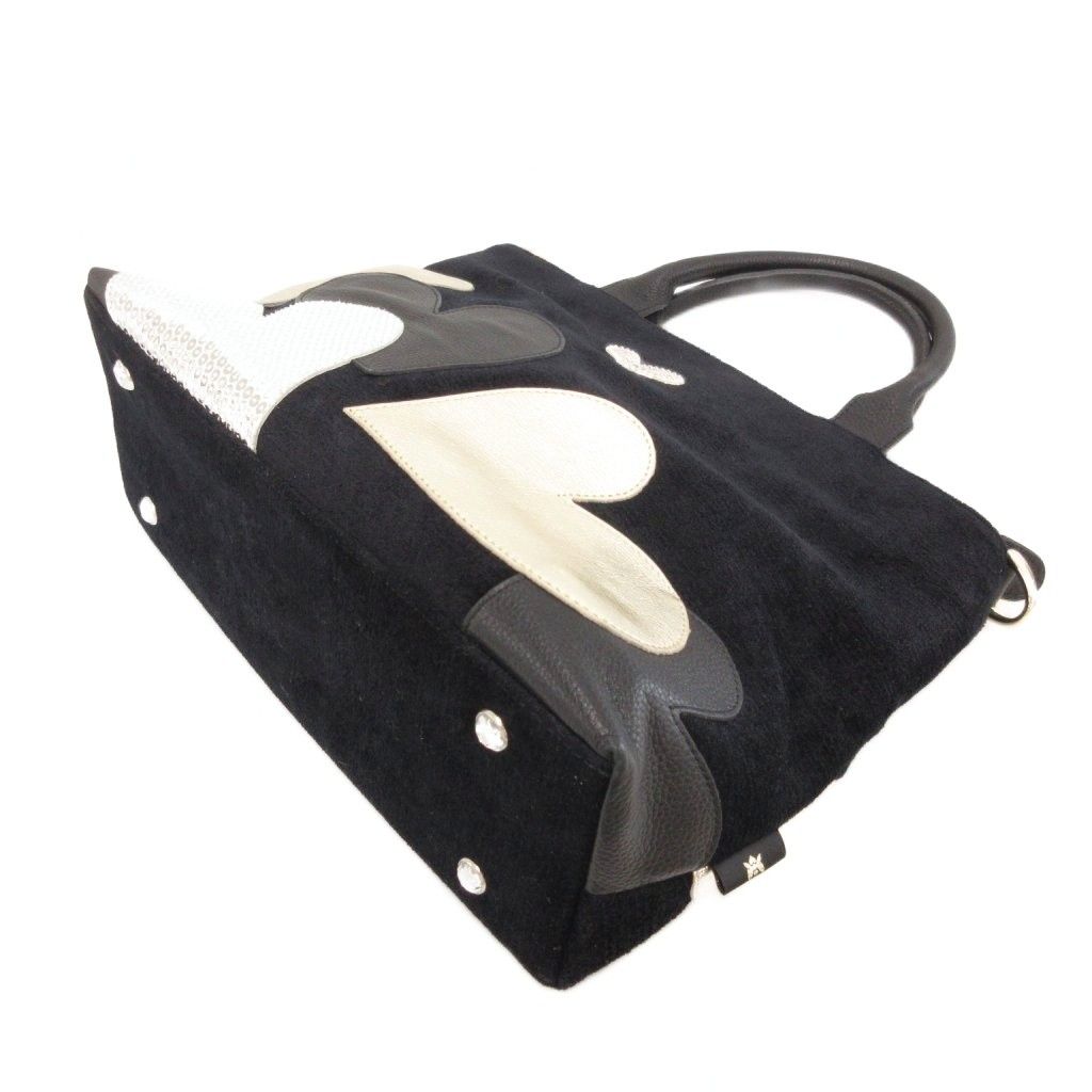 シンクビー! Think Bee トートバッグ ショルダー 2WAY ハート 黒