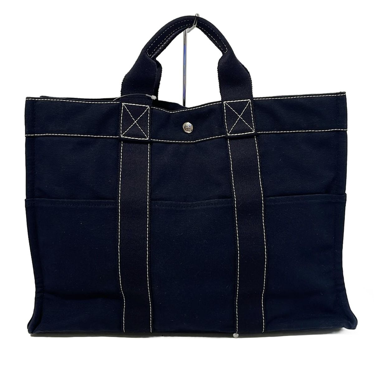 HERMES　エルメス　ドーヴィルMM　トートバッグ　ネイビー　aq9896 HERMES(エルメス) トートバッグ サックドーヴィルトートMM