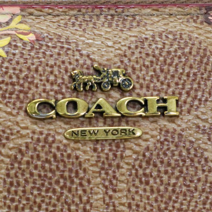 コーチ COACH ミディアム ジップ アラウンド ウォレット PVC / レザー ...