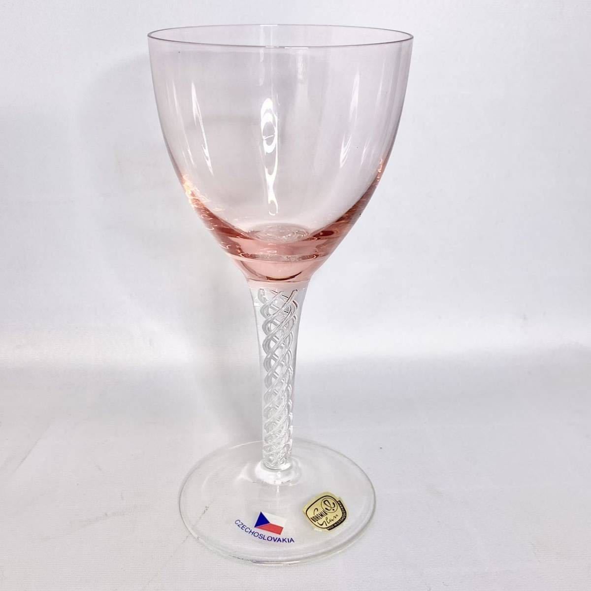 Bohemia Glass ピンクグラス5個セット Bohemia Glass ピンクグラス5個セット