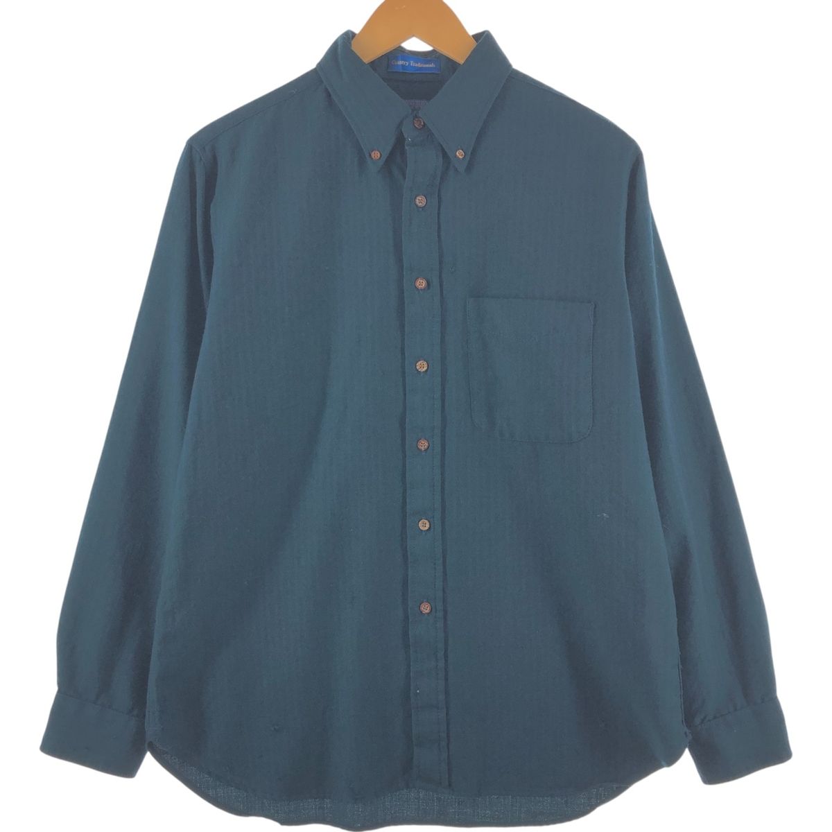 古着 70年代 ペンドルトン PENDLETON ウールボタンダウンシャツ USA製 メンズL相当/eaa492278