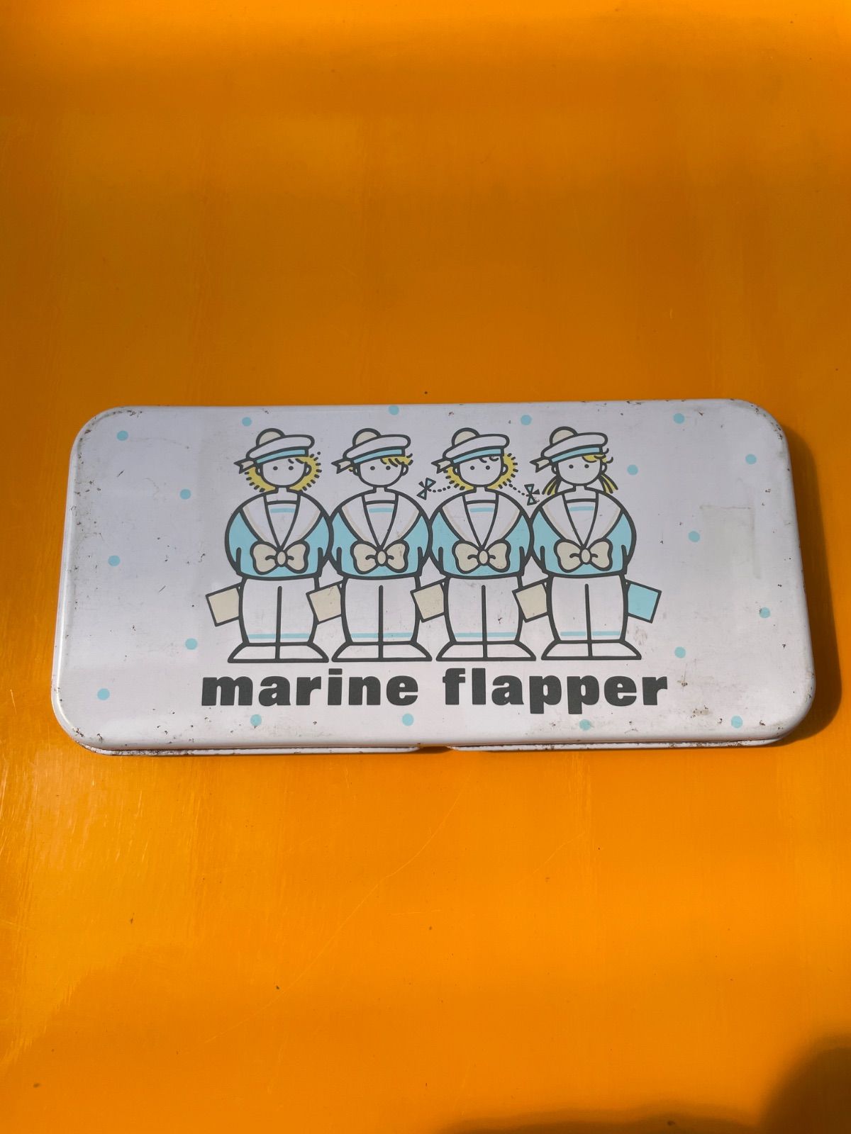 昭和レトロ　marine flapper マリンフラッパー　缶ペンケース　レア 昭和レトロ marine flapper マリンフラッパー 缶ペンケース レア