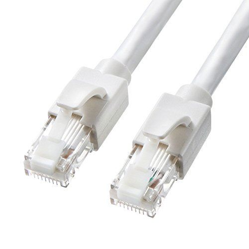 10m_ホワイト サンワサプライ CAT6A LANケーブル (10m) 10Gbps/500MHz RJ45 ツメ折れ防止 ホワイト KB-T6ATS-10W