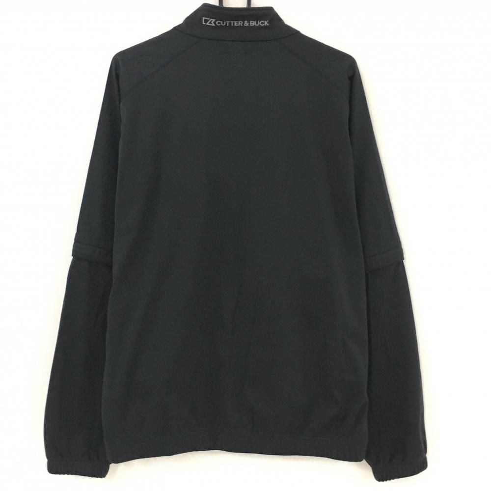 美品】カッターアンドバック 2WAYジャケットブルゾン 黒×ブラウン ロゴ 