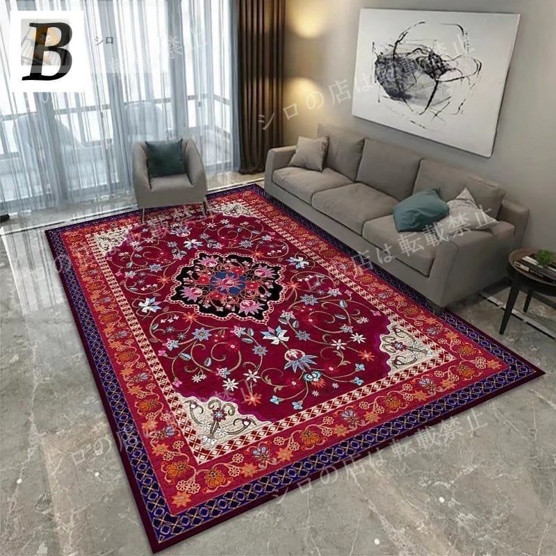 ラグ フロアマット マット カーペット 絨毯 ペルシャ風 ラグ カーペット 滑り止め 洗濯 敷物 室内 おしゃれ 厚み6mm 長方形 180×280 リビング 寝室 ベッドルームxz