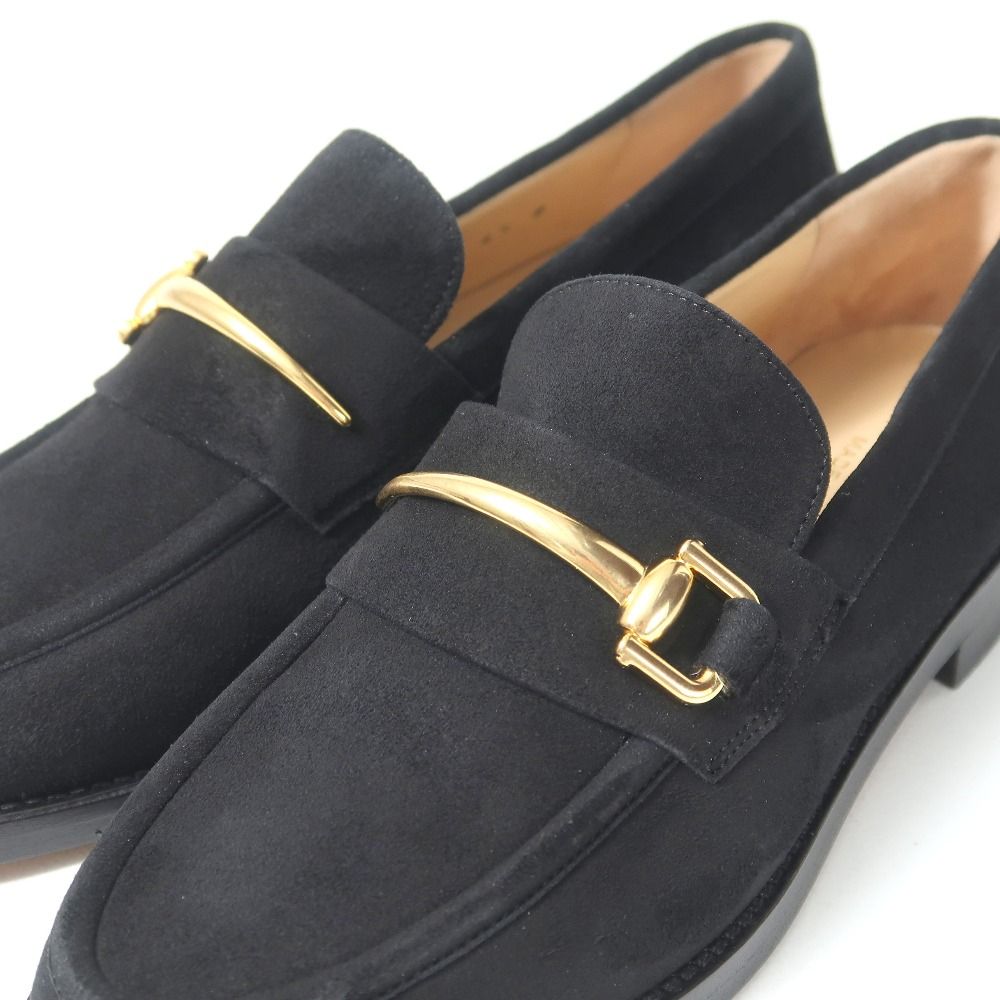 GUCCI スエード ローファー 【中古美品】 GUCCI グッチ スエード バンブー バブーシュ ローファー