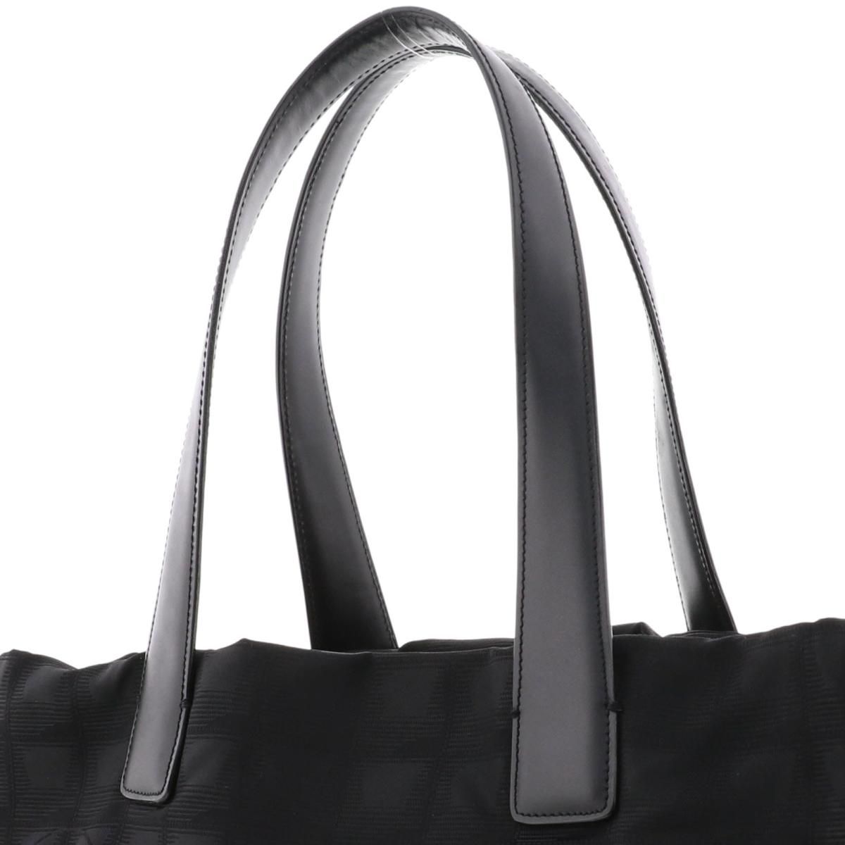 シャネル　ニュートラベルライン　大容量　キャンバス　トートバッグ　黒　ブラック シャネル CHANEL ニュートラベルライン トートバッグ ブラック