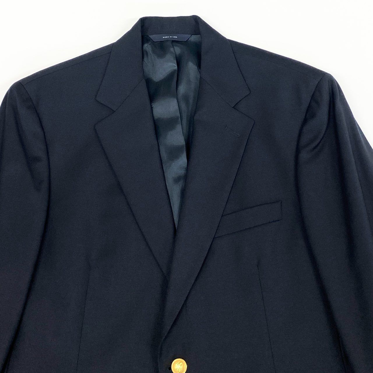 【USA製】90s ブルックスブラザーズ 金ボタン 紺ブレザー ジャケット USA製】90s ブルックスブラザーズ 金ボタン 紺ブレザー ジャケット