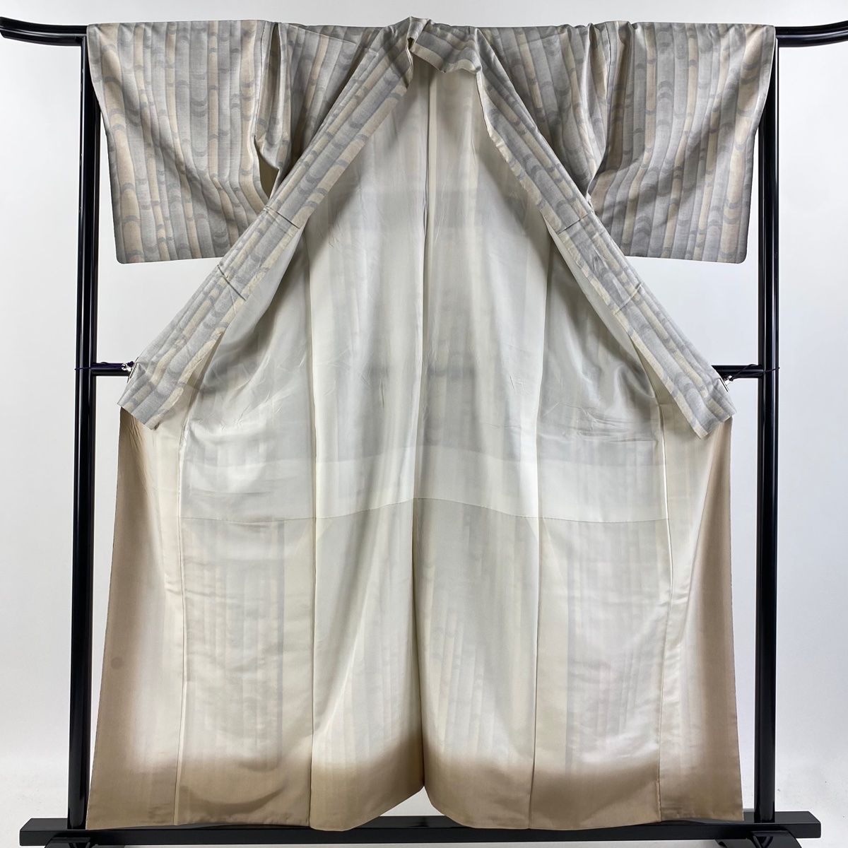 大島紬 身丈158cm 裄丈65.5cm M 袷 二代目 桑原啓之助 都城 落款 証紙  