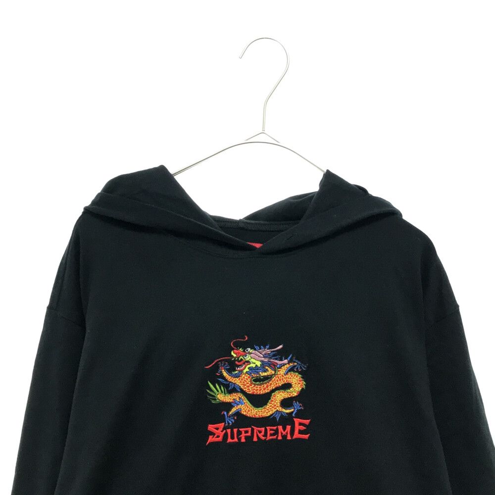 SUPREME (シュプリーム) 22SS Dragon Hooded L/S Top ドラゴン刺繍プル 