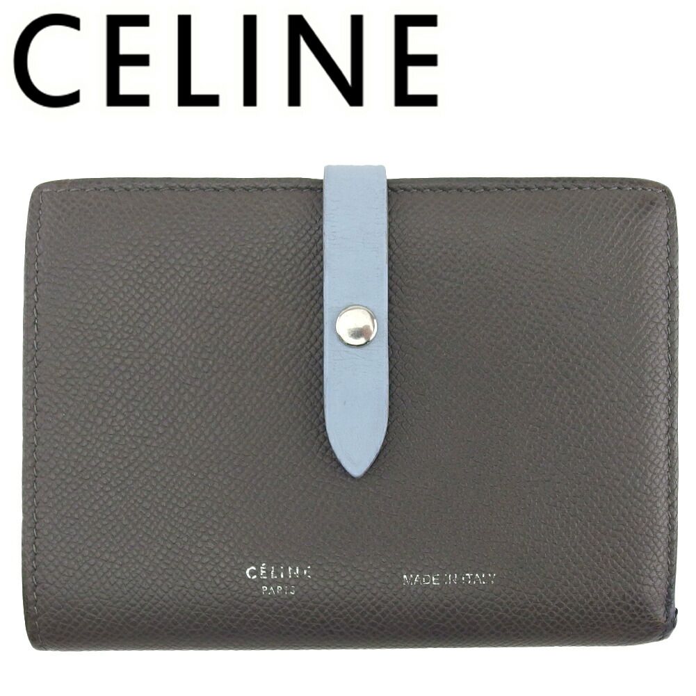 セリーヌ CELINE 二つ折り財布 グレー レディース 中古 - メルカリ