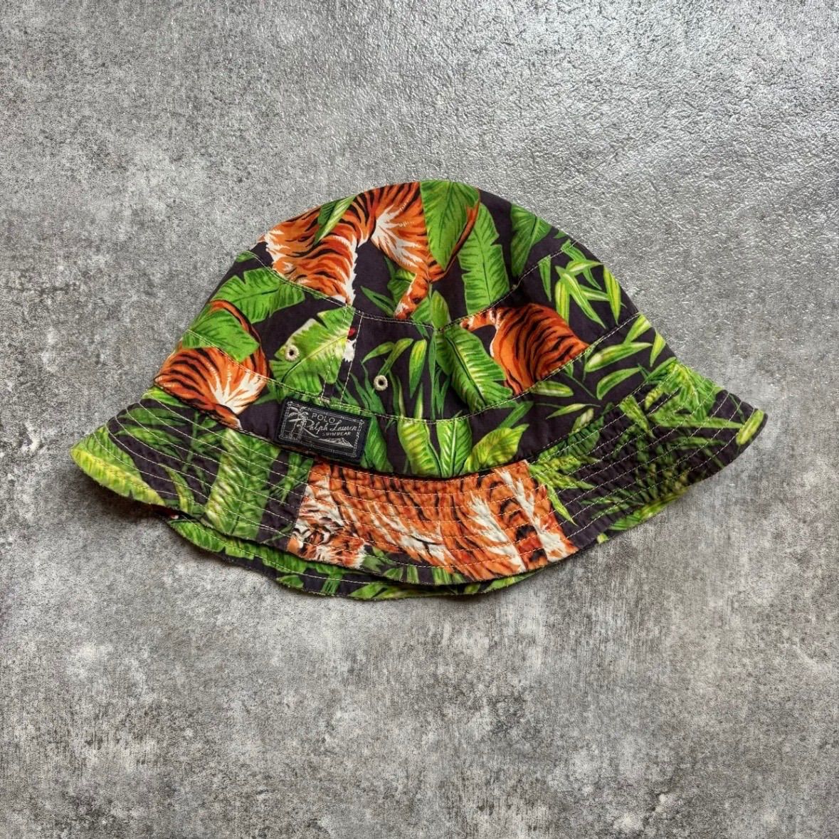 90年代 Polo by Ralph Lauren ラルフローレン 虎 タイガー 葉っぱ リーフ プリント バケットハット