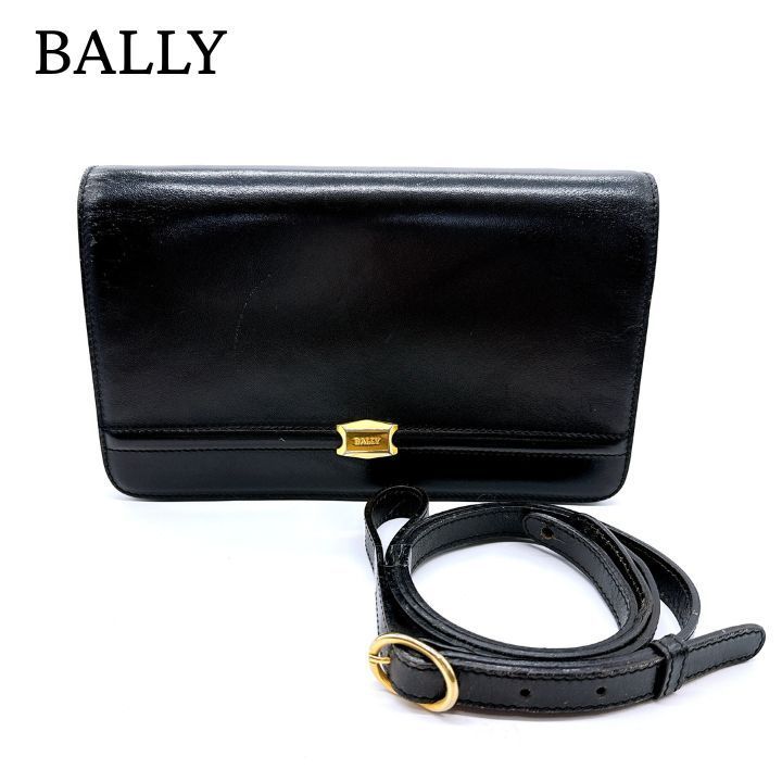 美品✨ BALLY バリー ショルダーバッグ 斜め掛け モノグラム レザー BALLY バリー ロングショルダー ショルダーバッグ レザー
