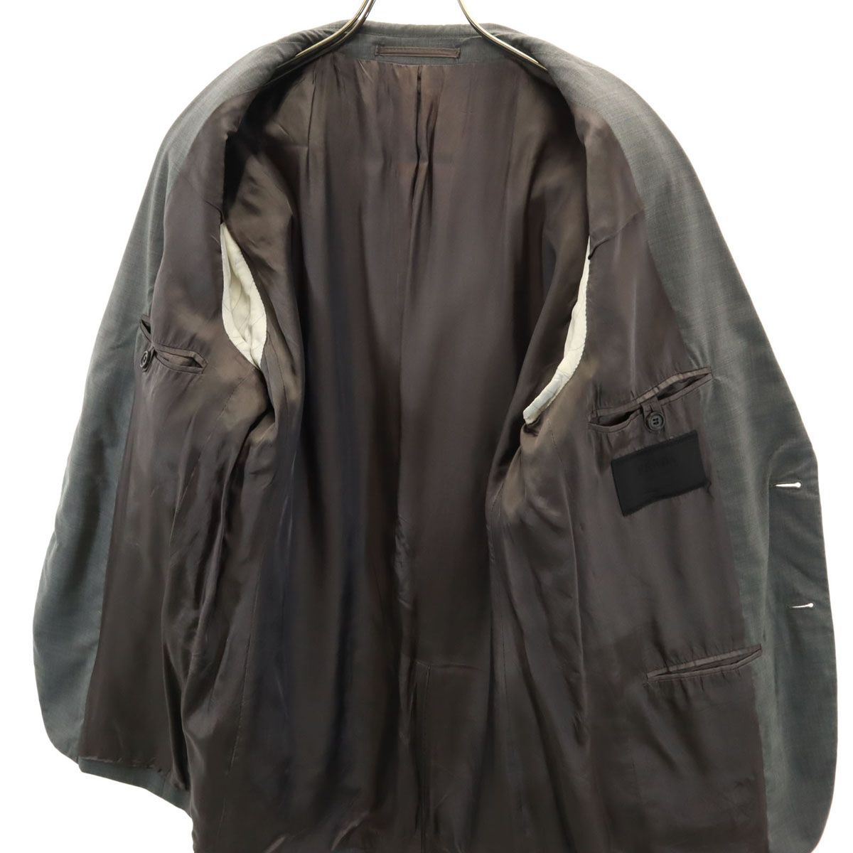 PRADA プラダ イタリア製 ウール テーラードジャケット 48 グレー  