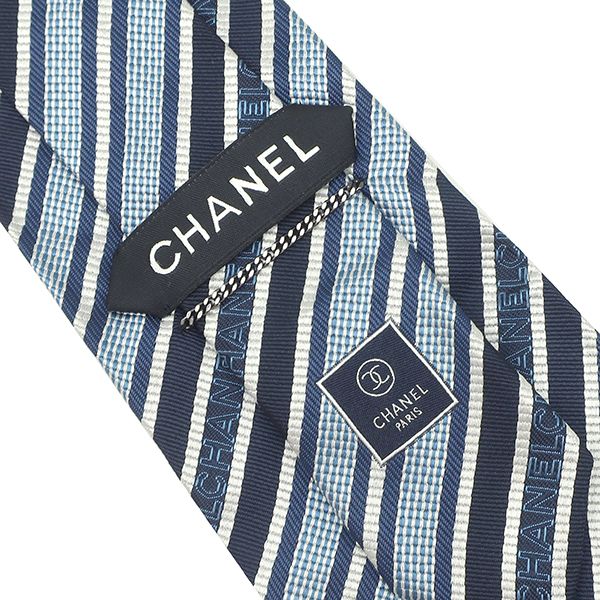 CHANEL ネクタイ ネイビー ストライプ vywdws2du4utvsbf5mw8s1siotzn