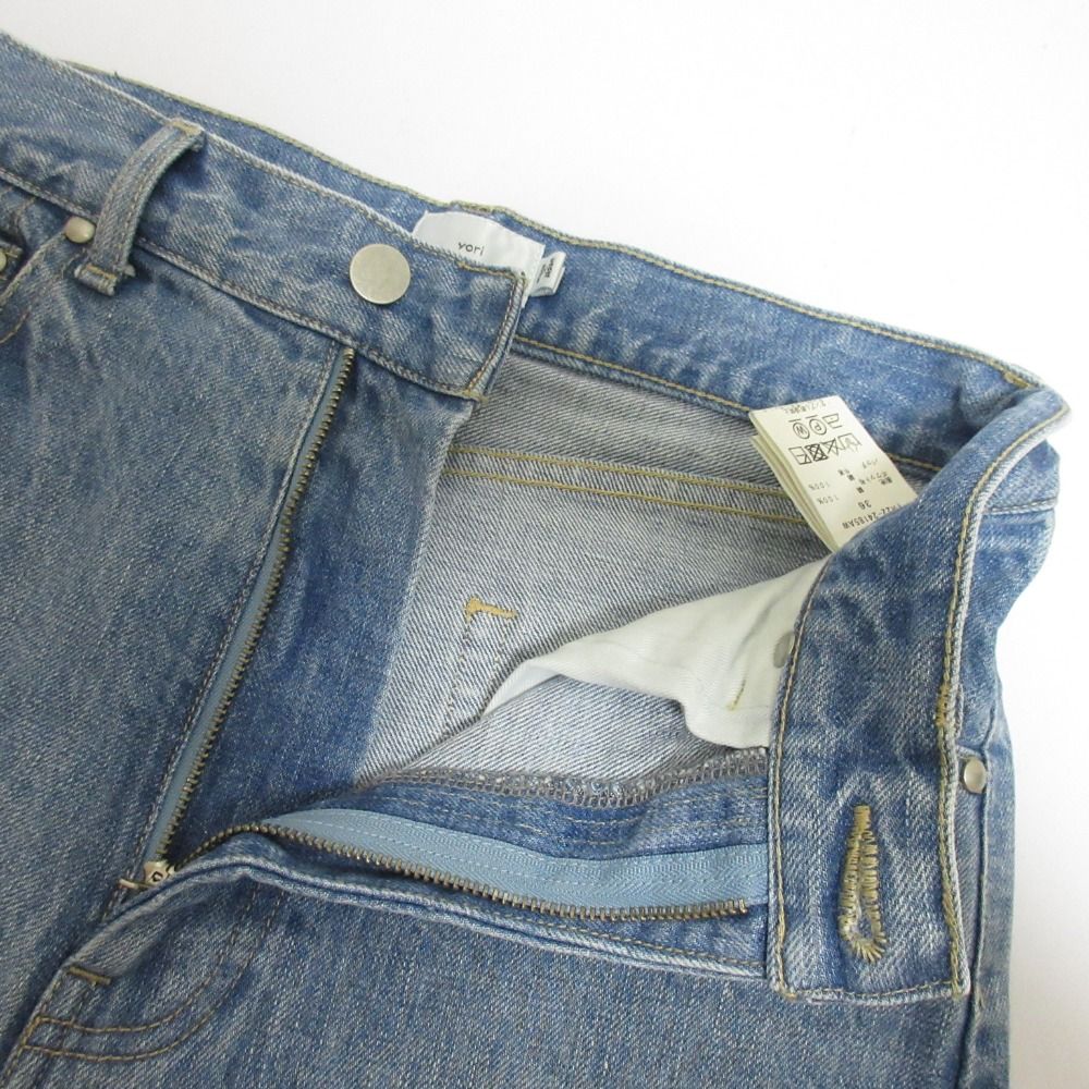 美品 24AW yori ヨリ Jane ワイドデニムパンツ YR22-24185AW サイズ36