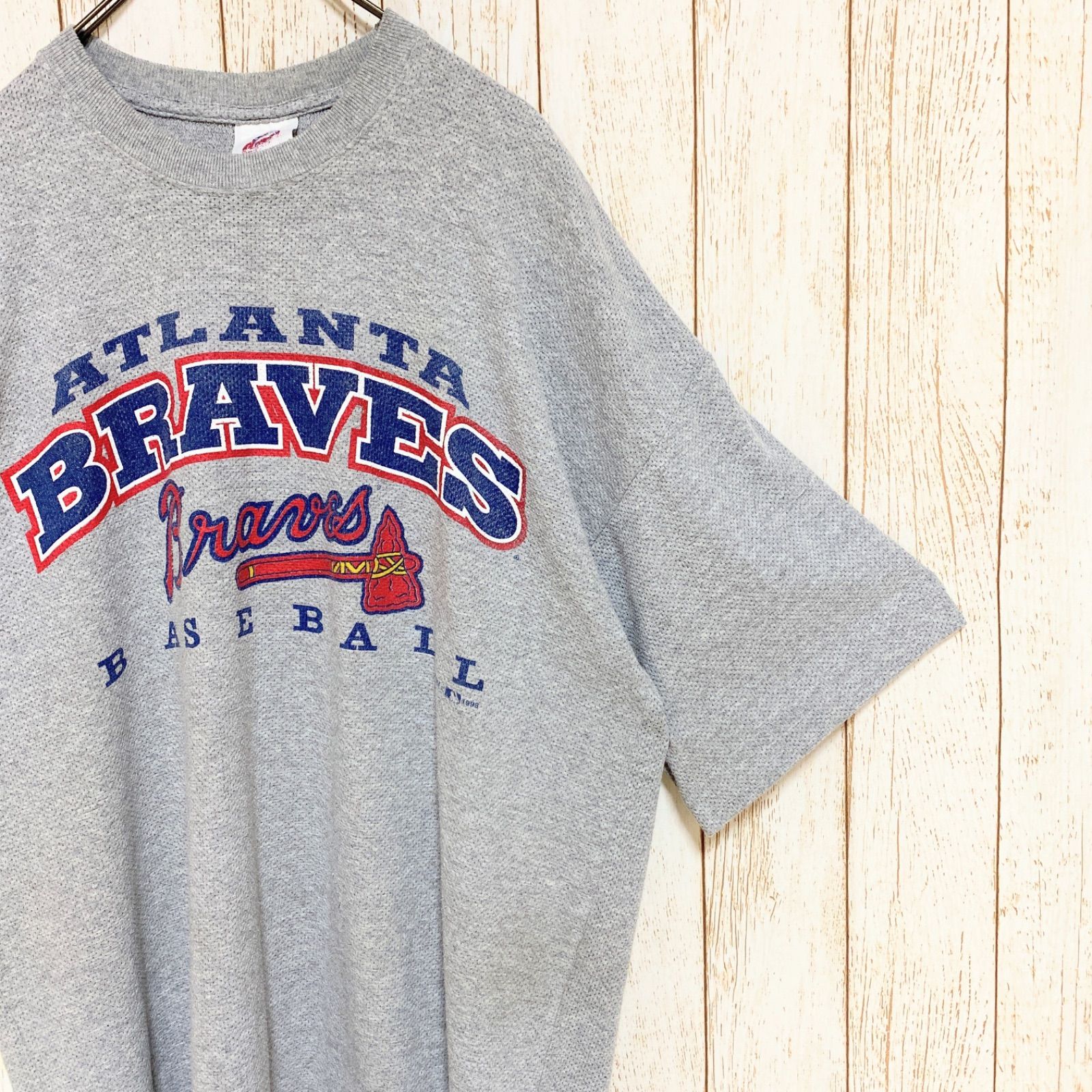 90s MLB アトランタ・ブレーブス プリント Tシャツ 2XL メジャーリーグ