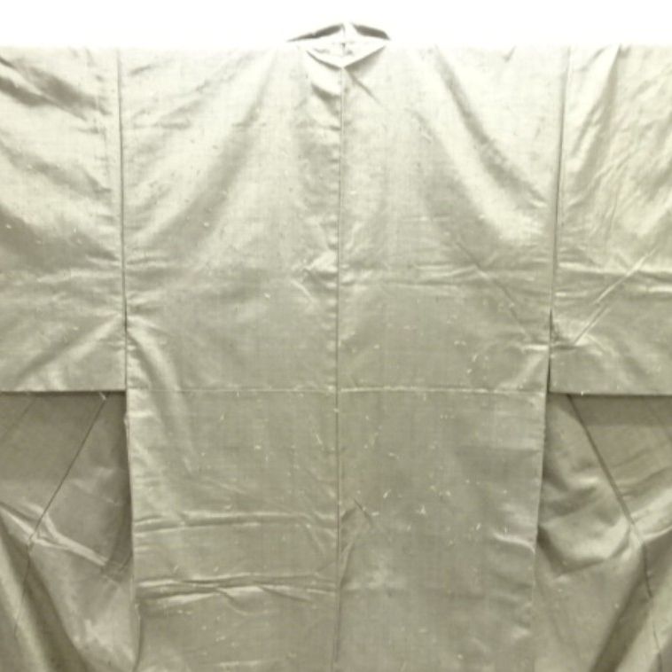 究 の洒落着 ひげ紬 男物 正絹アンサンブル 羽裏山水画