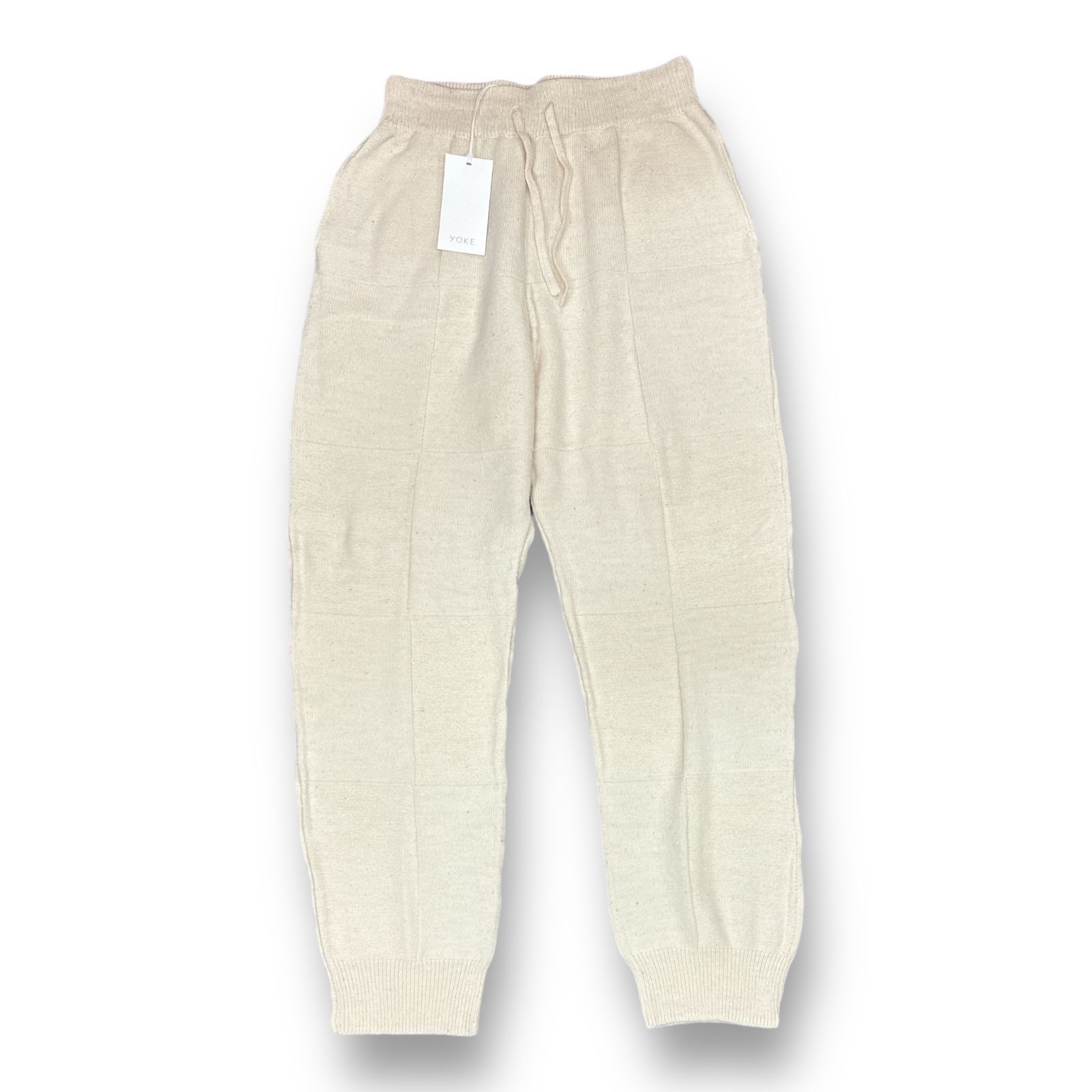 パンツ YOKE ヨーク 22AW BLOCK CHECKED KNIT PANTS ニットイージー