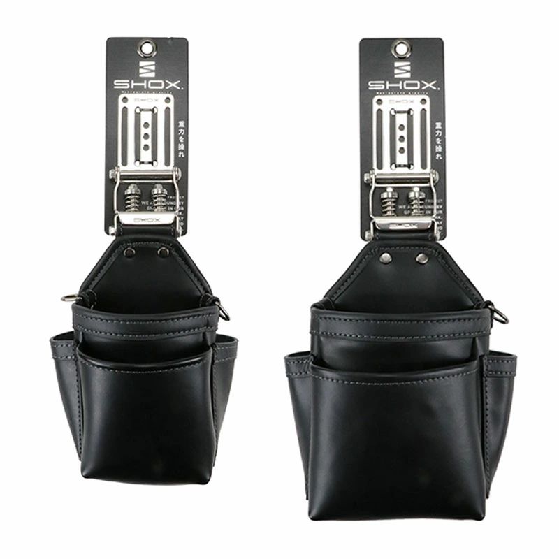 藤原産業 SHOX SHX-13 連結 ベルトループ プレート 小型 2段 腰袋 ステンレス ホルダー付