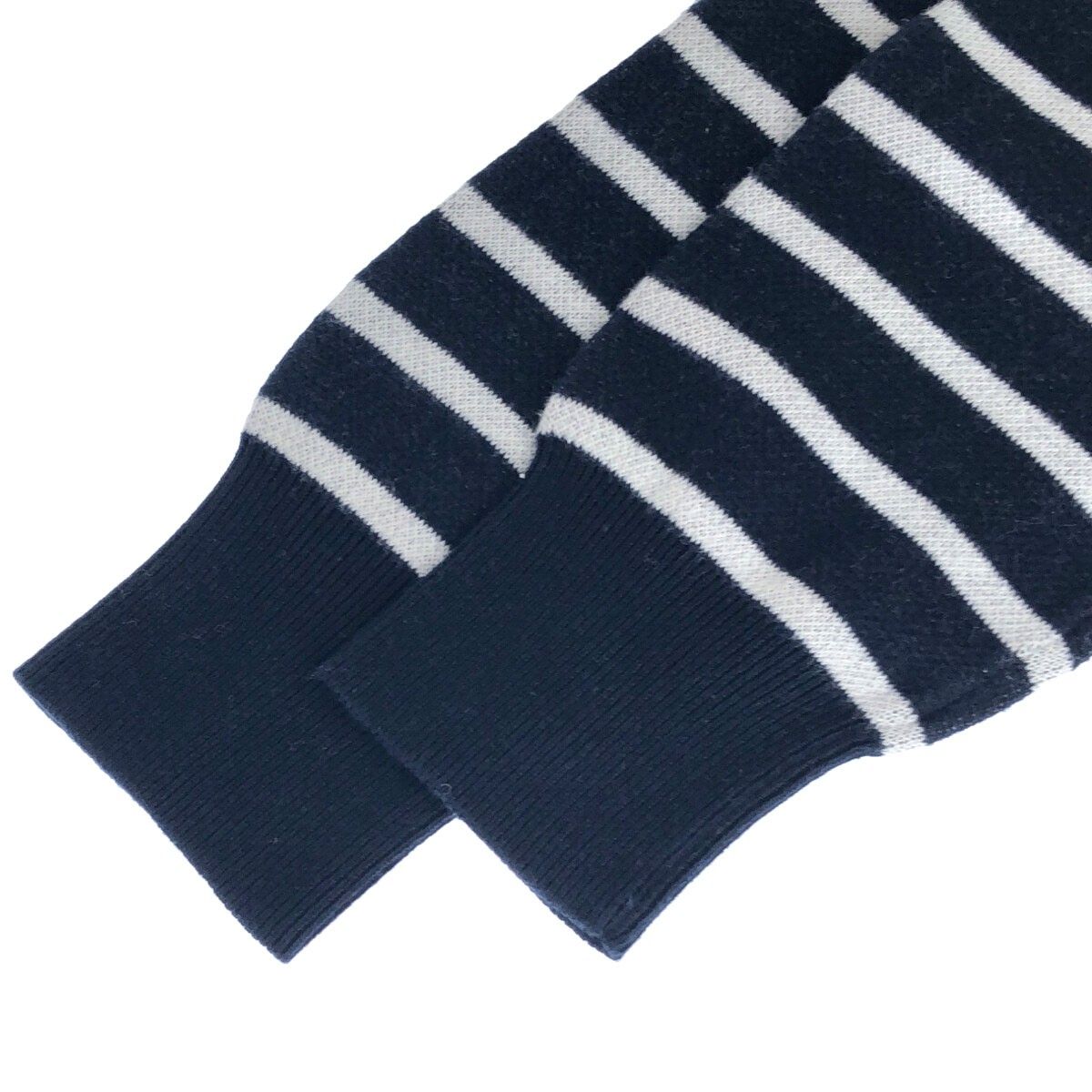 sacai サカイ 14SS フローラルボーダーニットセーター ネイビー
