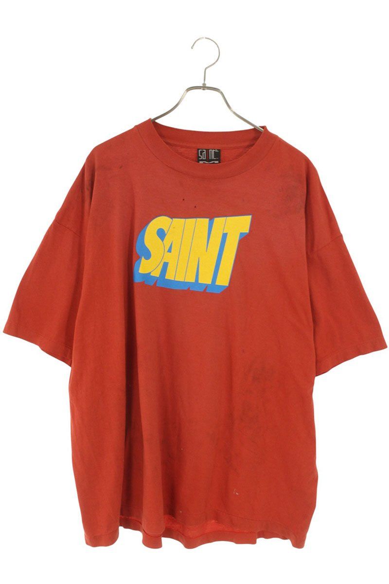 セントマイケル SM-HR1-0000-025 ロゴプリントヴィンテージ加工Tシャツ メンズ XXL