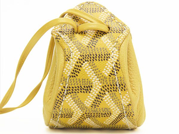 【ほぼ未使用】GOYARD 巾着　ポーチ　ミニ　ゴヤール　ケース　チャーム ほぼ未使用】GOYARD 巾着 ポーチ ミニ ゴヤール コインケース チャーム