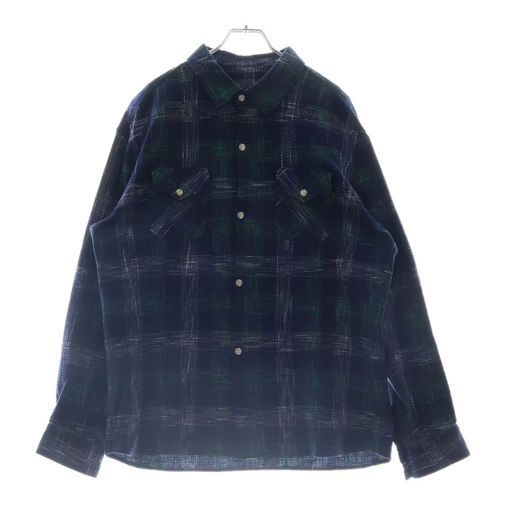 RATS ラッツ AMUNDSEN CHECK SHIRT アムンゼン チェック フランネルシャツ 長袖 ブルー 23 RS-0808