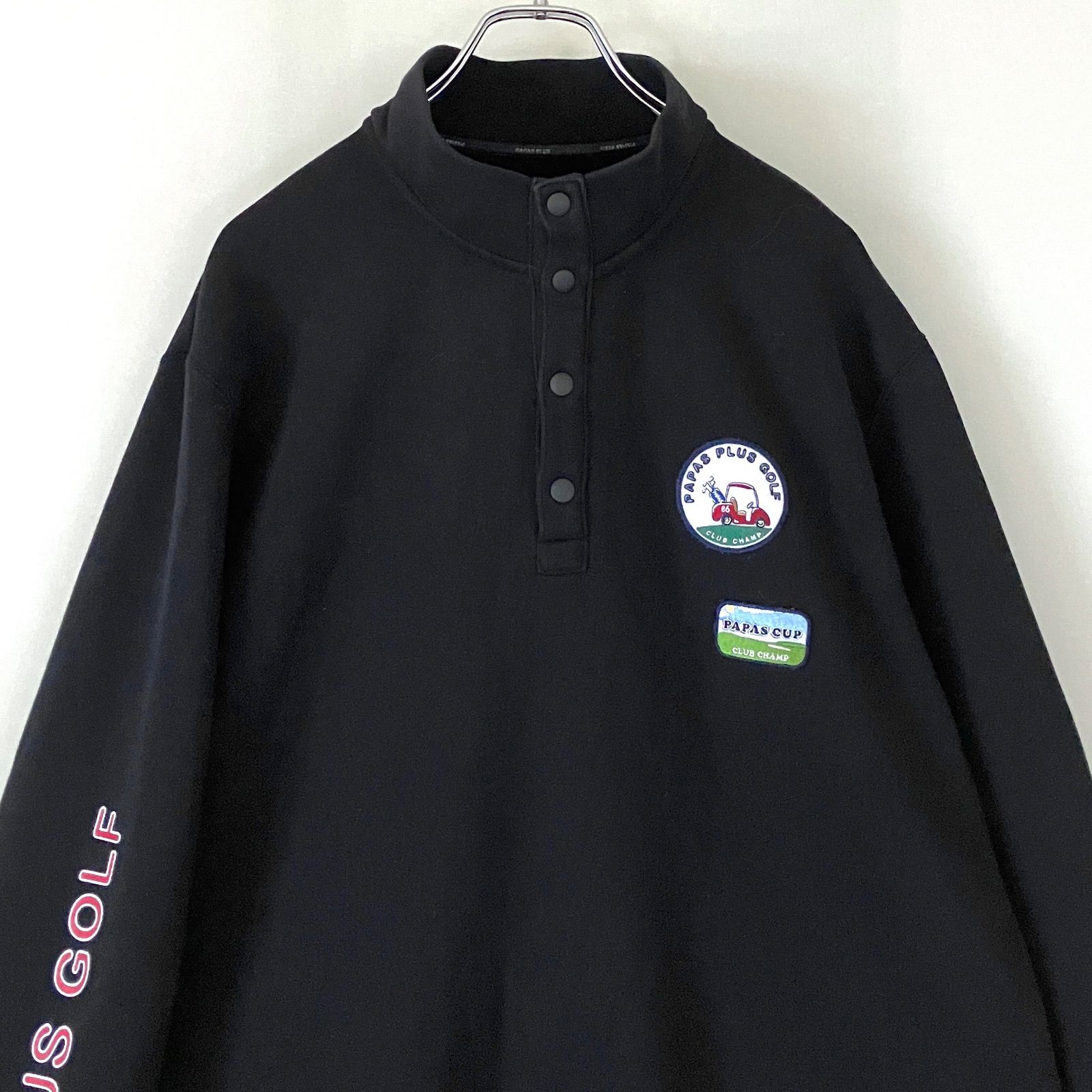 PAPAS PLUS GOLF パパスプラスゴルフ ハーフスナップボタン フレンチ PAPAS PLUS GOLF パパスプラスゴルフ ハーフスナップボタン フレンチ
