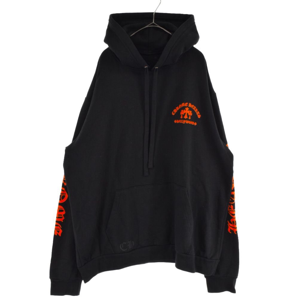 CHROME HEARTS (クロムハーツ) Orange Cemetery Cross Pullover Hoodie