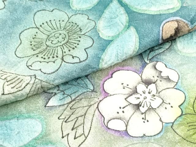 平和屋着物○訪問着 絞り 辻が花 暈し染め 正絹 逸品 DAAR0207yyy