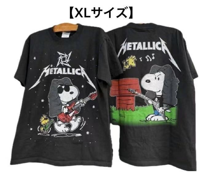 【大人気】メタリカ×スヌーピー　コラボTシャツ　XL ☆新品☆ Tシャツ スヌーピー✕メタリカ 048 - メルカリ