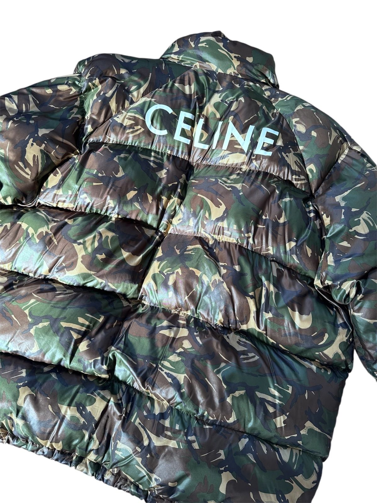 CELINE/セリーヌ カモフラージュ カーキ 迷彩アウター美品 ダウン 