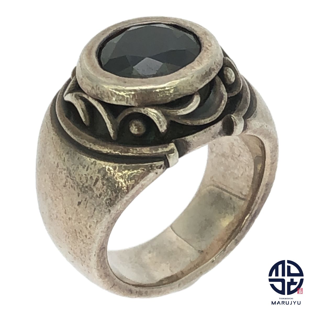 AQUA FORTIS アクアフォーティス 925 シルバー 黒石 アラベスク 