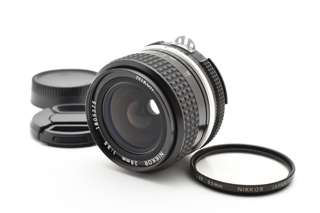 Nikon Ai NIKKOR 28mm F3.5 広角単焦点レンズ C070 Nikon Ai NIKKOR 28mm F3.5 広角単焦点レンズ C070 - メルカリ