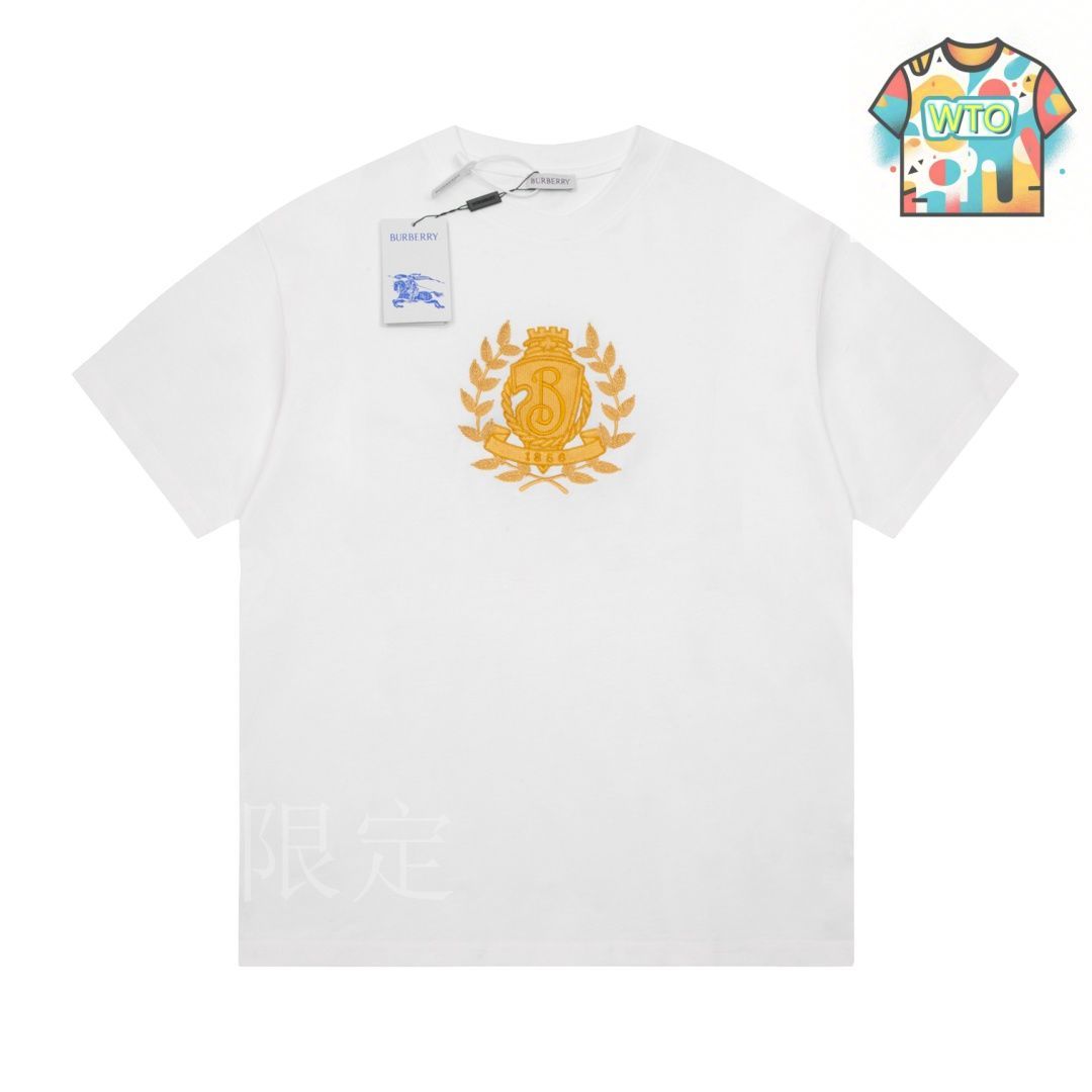 関税・送料込 BURBERRY オープニングセレモニー コラボ Tシャツ 今日特価】Burberry 金葉ロゴ ラウンドネック T シャツ - メルカリ