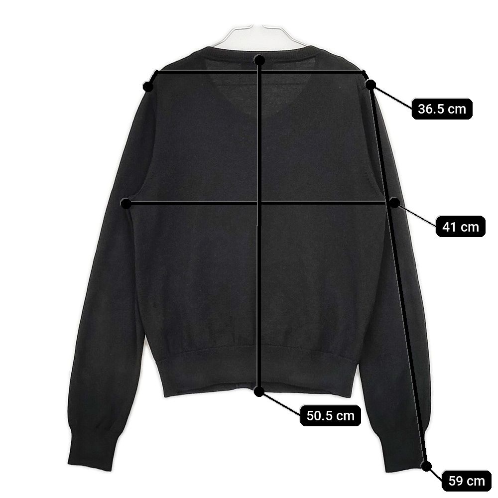 MARGARET HOWELL ブラック カーディガン Lサイズ 中古・古着通販】MARGARET HOWELL (マーガレットハウエル