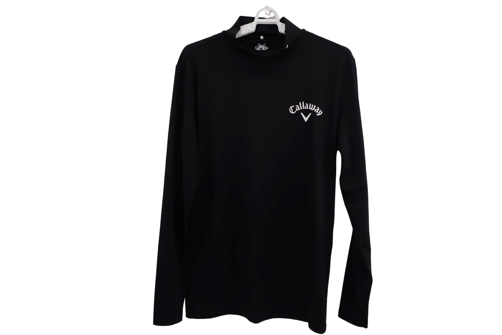 Callaway 黒 ハイネックTシャツ クールコア天竺ハイネック長袖インナーシャツ(【男性】機能（トップス
