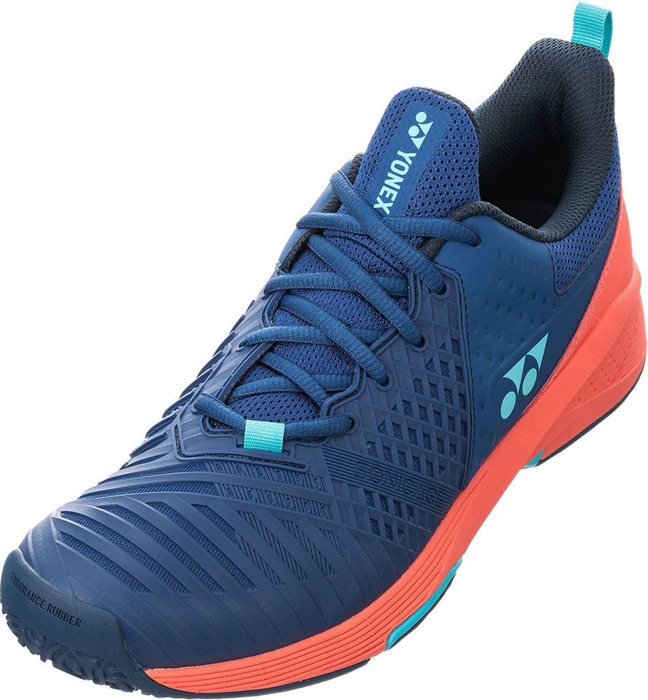ヨネックス YONEX テニス パワークッション ソニケージ 3 ワイド GC クレー・砂入り人工芝コート用 シューズ クレーコート オムニコート 4Eワイド 衝撃吸収 メンズ レディース  SHTS3WGC 566 ディープブルー 27.0