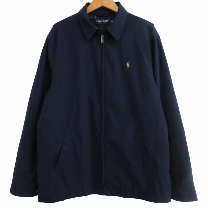 ラルフローレン 正規品 ブルゾン スイングトップ 紺色 ブラックウォッチ 美品 ポロゴルフ ラルフローレン POLO GOLF RALPH LAUREN スイング