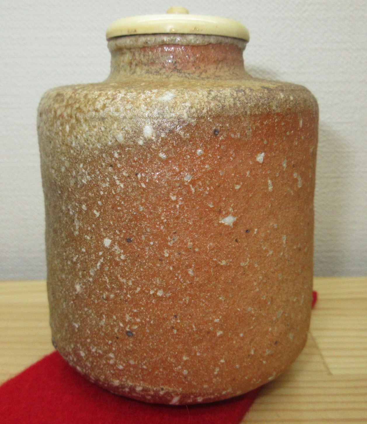 逢絢亭】茶道具 茶入 信楽焼 仕覆2点付 古来窯 上田直方 共