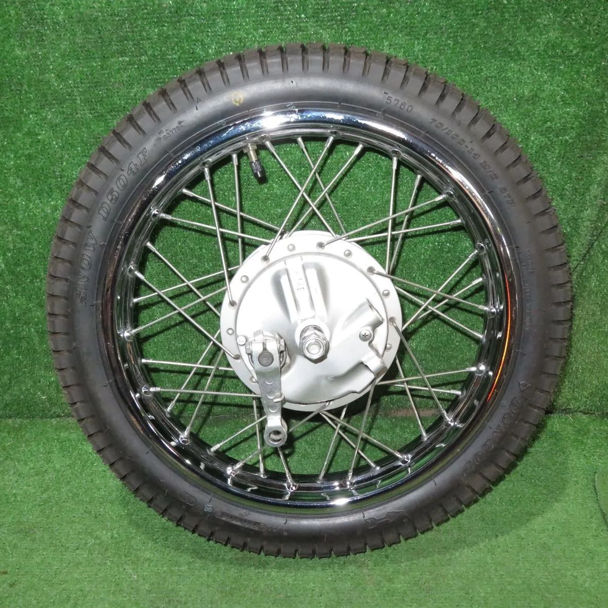 JA07 郵政カブ110 フロントホイール14インチ スタッドレスタイヤ