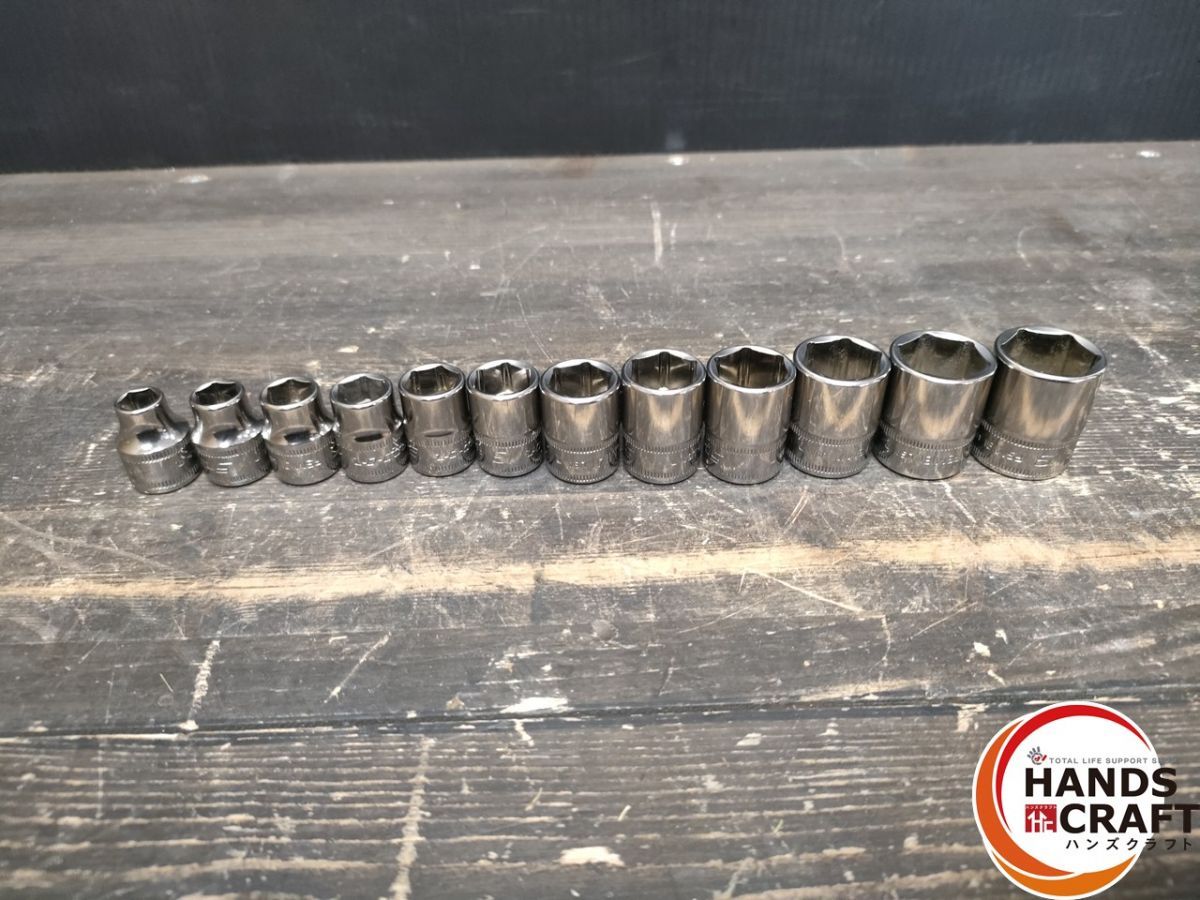 ● スナップオン Snap-on FSMシリーズ 8～19mm 差込3|8sq 9.5mm シャローソケット ショートソケット