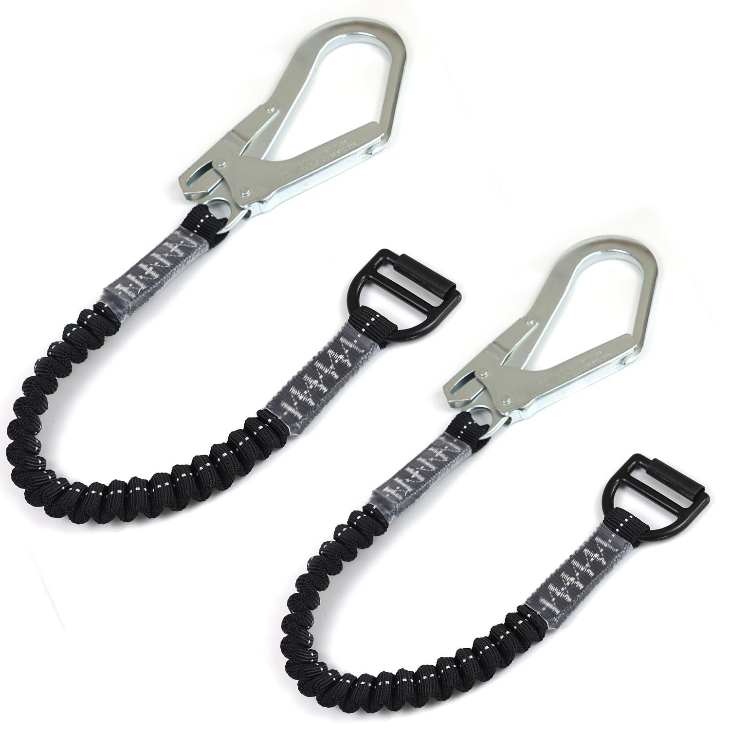 新規格適合 Ulmior 胴ベルト型用ランヤード 伸縮蛇腹式ランヤード 補助ロープ 副ランヤード 墜落制止用器具 取替え用ランヤード 取り付き説明書 セット