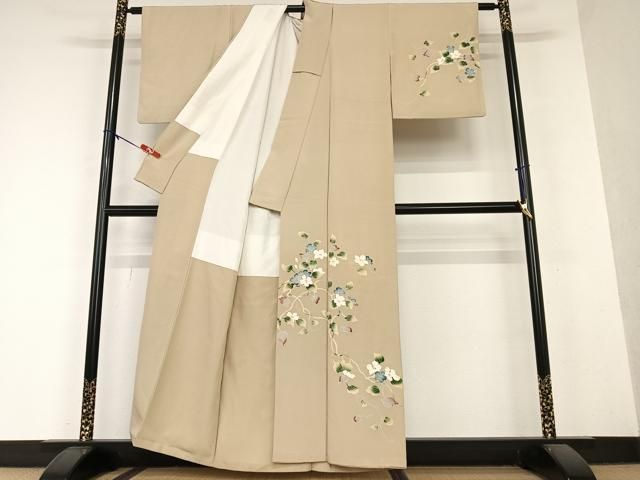 平和屋着物●訪問着　友禅　作家物　枝花文　正絹　逸品　AAAY6436zg 平和屋着物○訪問着 友禅 作家物 枝花文 正絹 逸品 AAAY6436zg - メルカリ