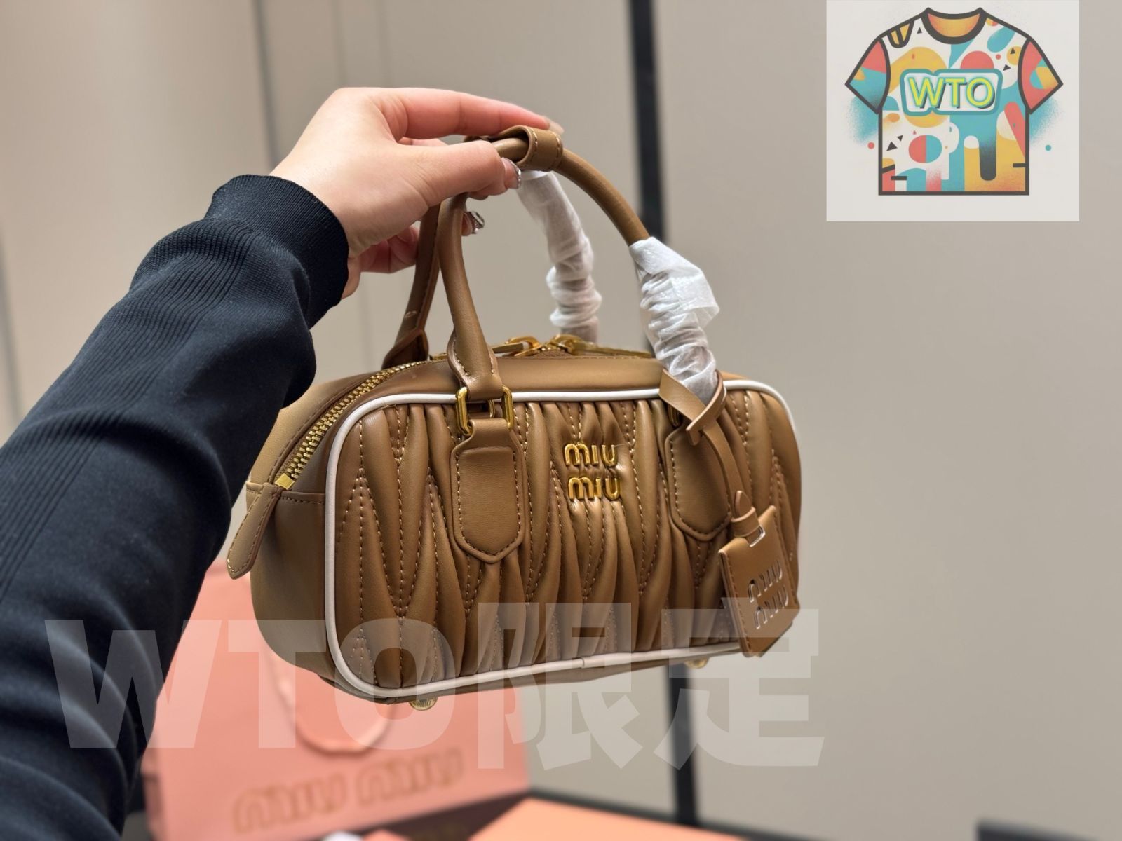 MIU MIU ウーブン バッグ Miu Miu Woven Fabric Top Handle Bag | Saks Fifth Avenue