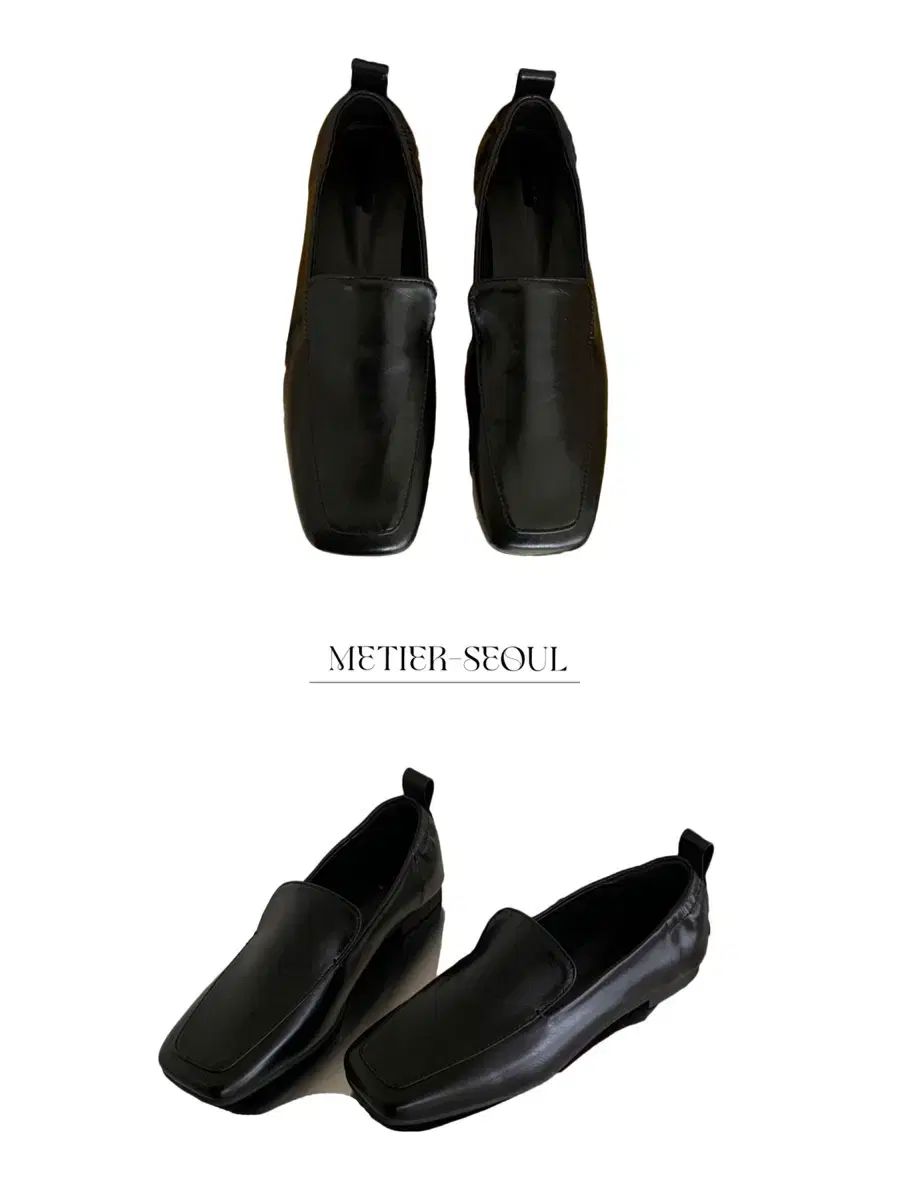 【偽造品10倍補償】公式正規品！235 メティエ スクエアステッチモノローファー ブラックローファー 保育園上履き