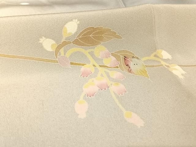 平和屋着物●京加賀友禅　百貫石峰　訪問着　草花文　暈し染め　正絹　逸品　AAAU0135np 平和屋着物○京加賀友禅 百貫石峰 訪問着 草花文 暈し染め 正絹 逸品