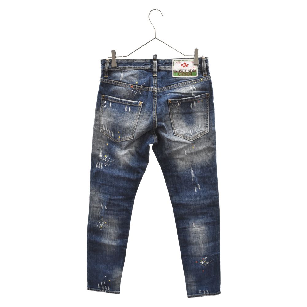 DSQUARED2 ディースクエアード 19SS Slim Jean ペイント加工 ダメージ ...